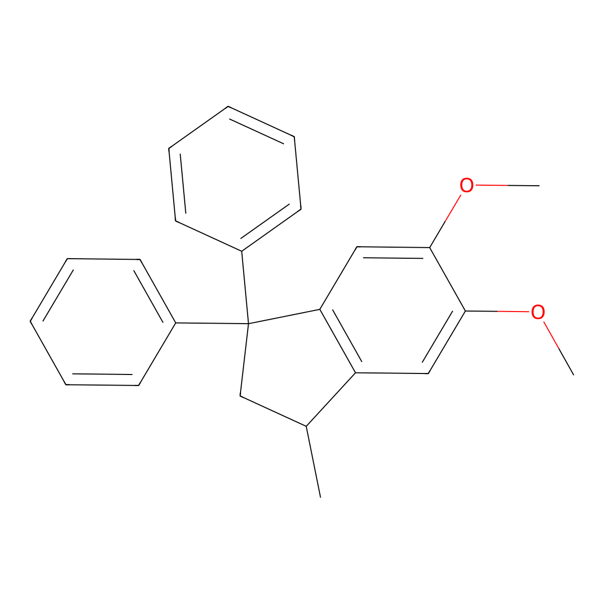5,6-Dimethoxy-3-methyl-1,1-diphenyl-2,3-dihydro-1H-indene molecular structure, CAS 191677-26-6