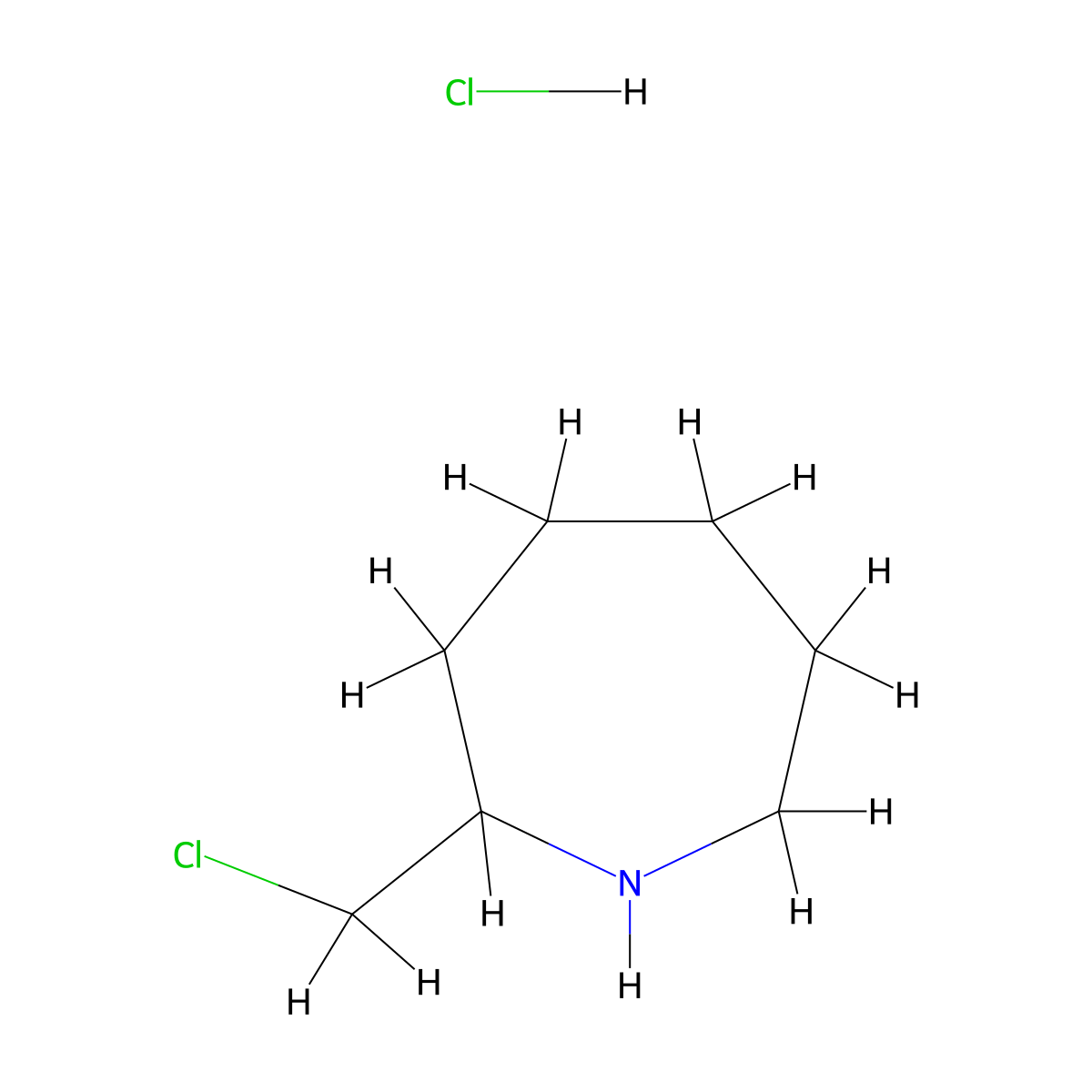 2-(Chloromethyl)azepane hydrochloride molecular structure, CAS 19168-73-1