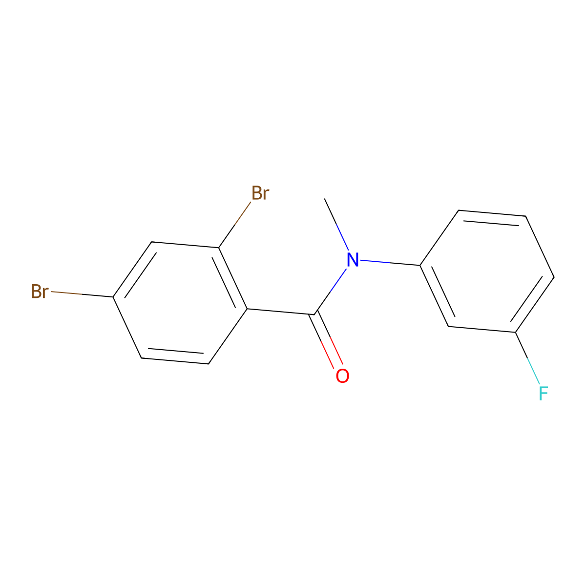 2,4-Dibromo-N-(3-fluorophenyl)-N-methylbenzamide molecular structure, CAS 1916833-88-9