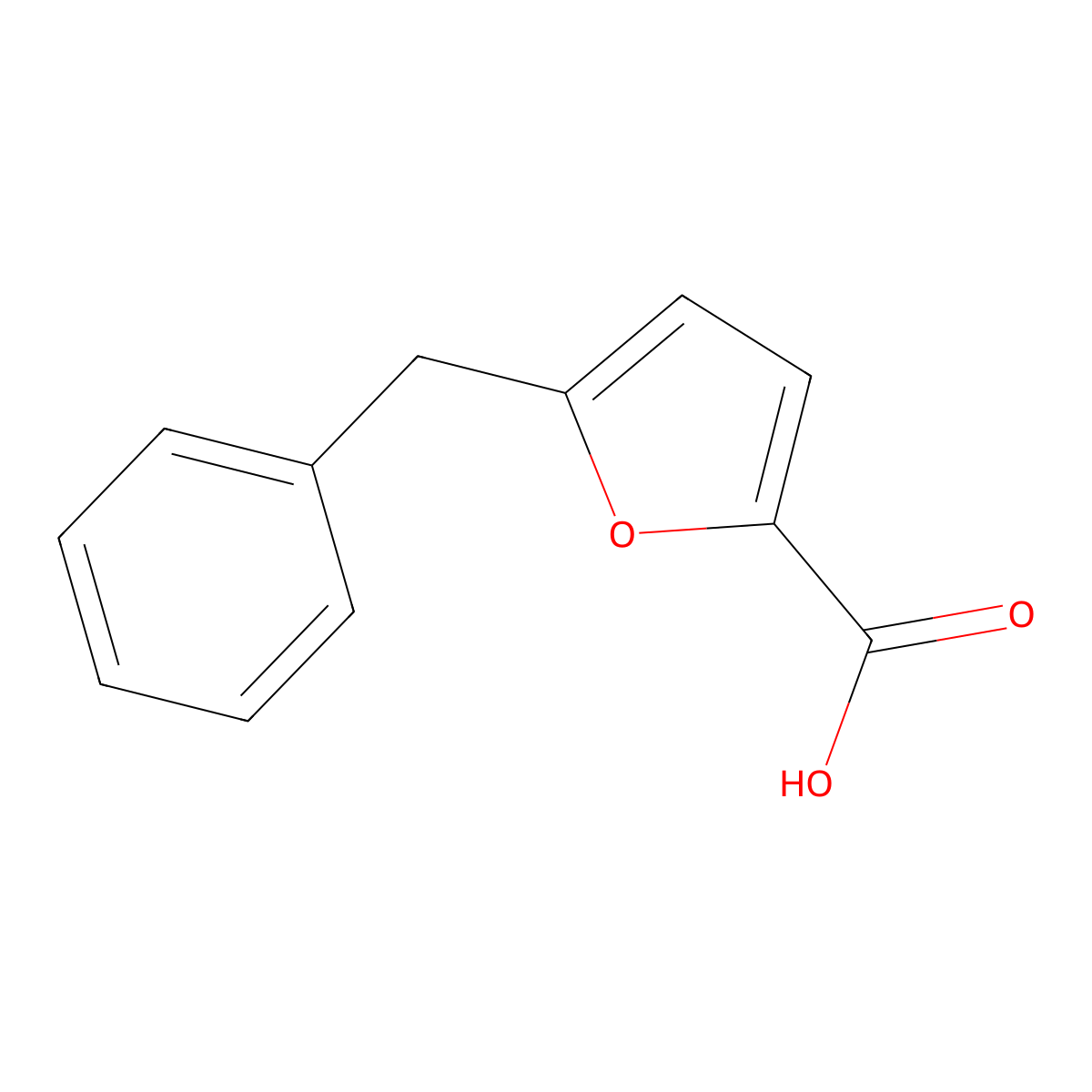 5-Benzyl-2-furoic acid molecular structure, CAS 1917-16-4