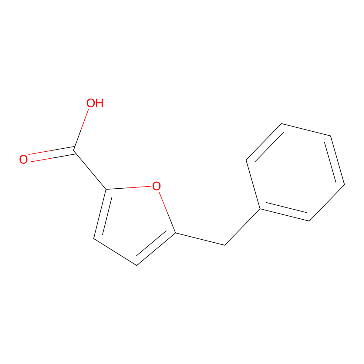 5-Benzyl-2-furoic acid molecular structure, CAS 1917-16-4