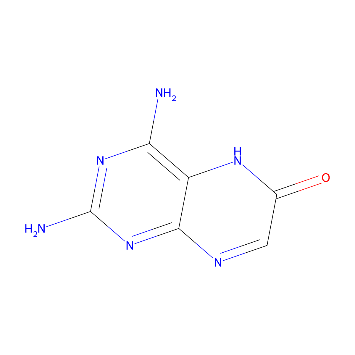 2,4-Diamino-6(5H)-pteridinone molecular structure, CAS 1917-45-9