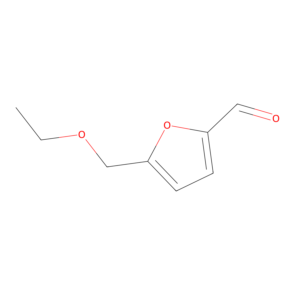 Ethoxymethylfurfural molecular structure, CAS 1917-65-3