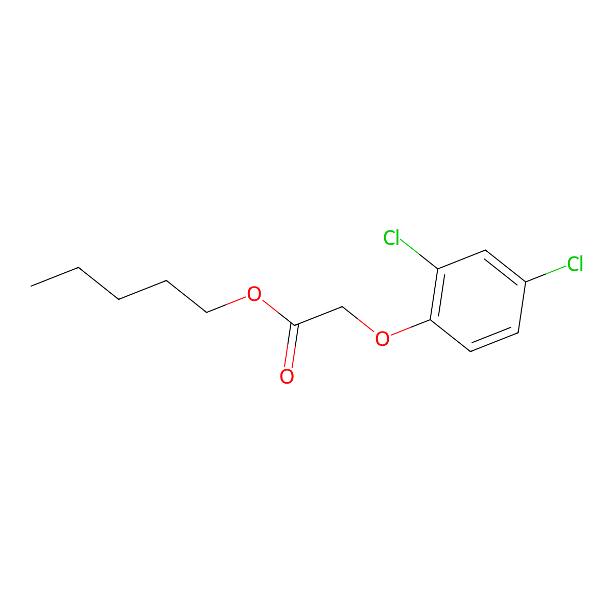 2,4-D Pentyl ester molecular structure, CAS 1917-92-6