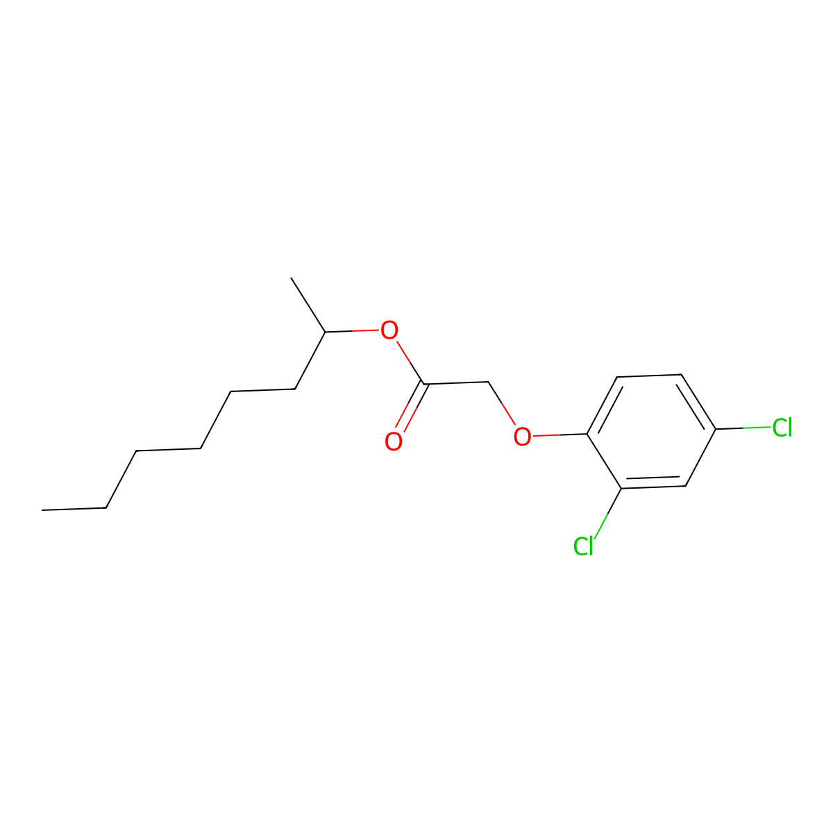2,4-D-meptyl molecular structure, CAS 1917-97-1
