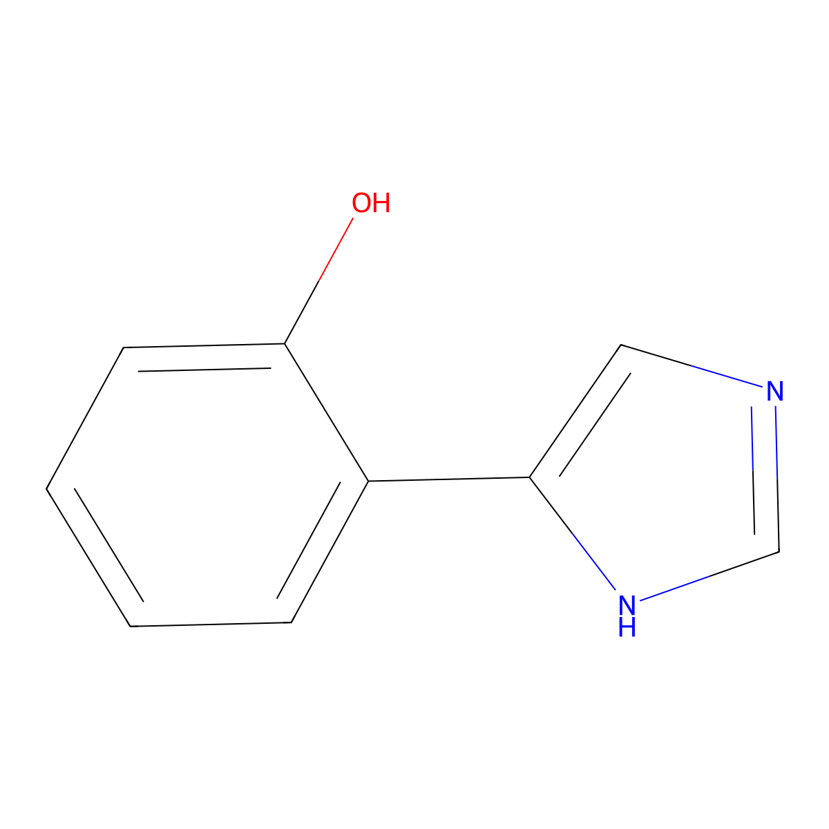2-(1H-imidazol-4-yl)phenol molecular structure, CAS 19170-74-2
