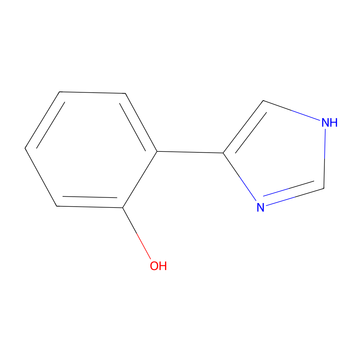 2-(1H-imidazol-4-yl)phenol molecular structure, CAS 19170-74-2