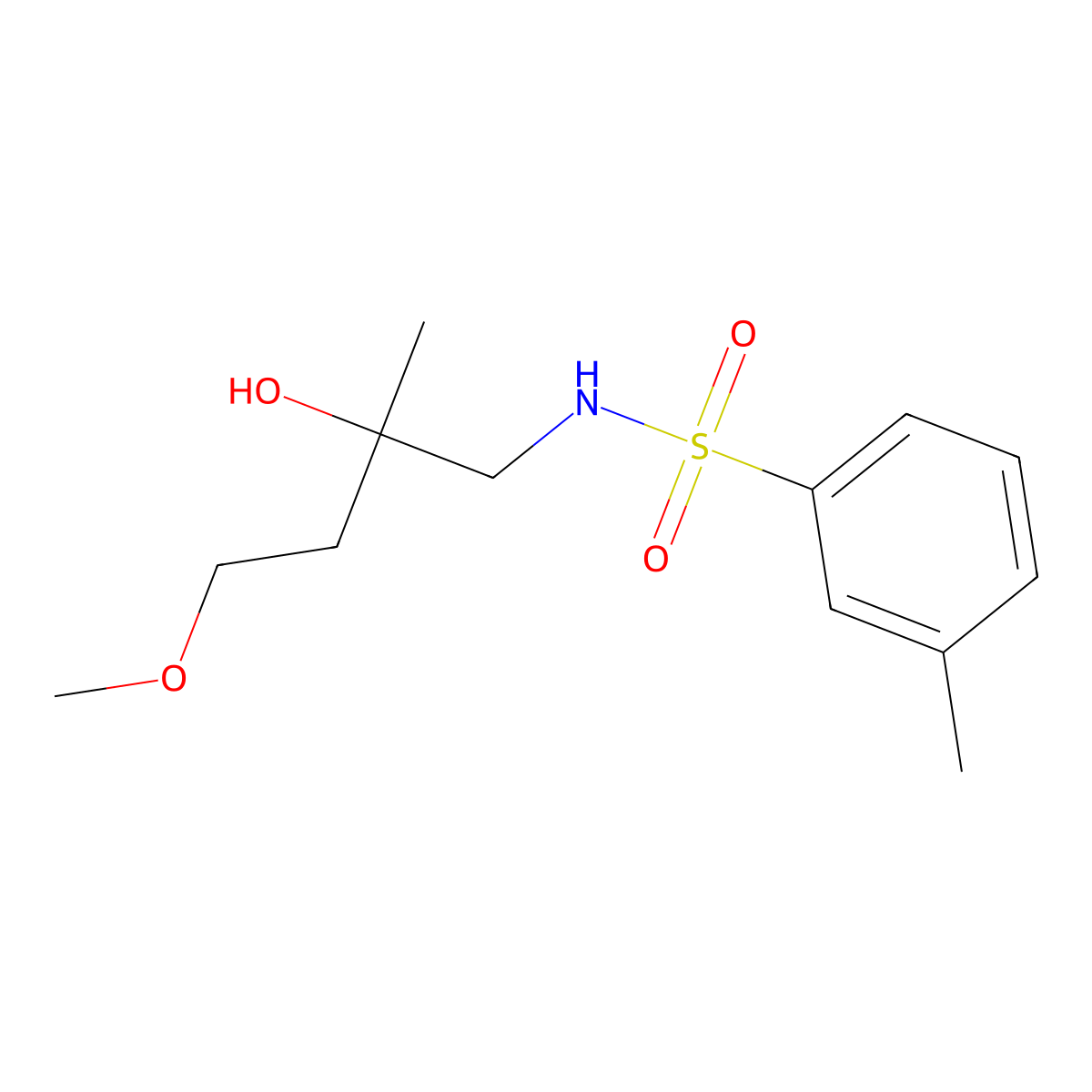 4-Methoxy-2-[(3-methylbenzenesulfonamido)methyl]butan-2-ol molecular structure, CAS 1917047-65-4