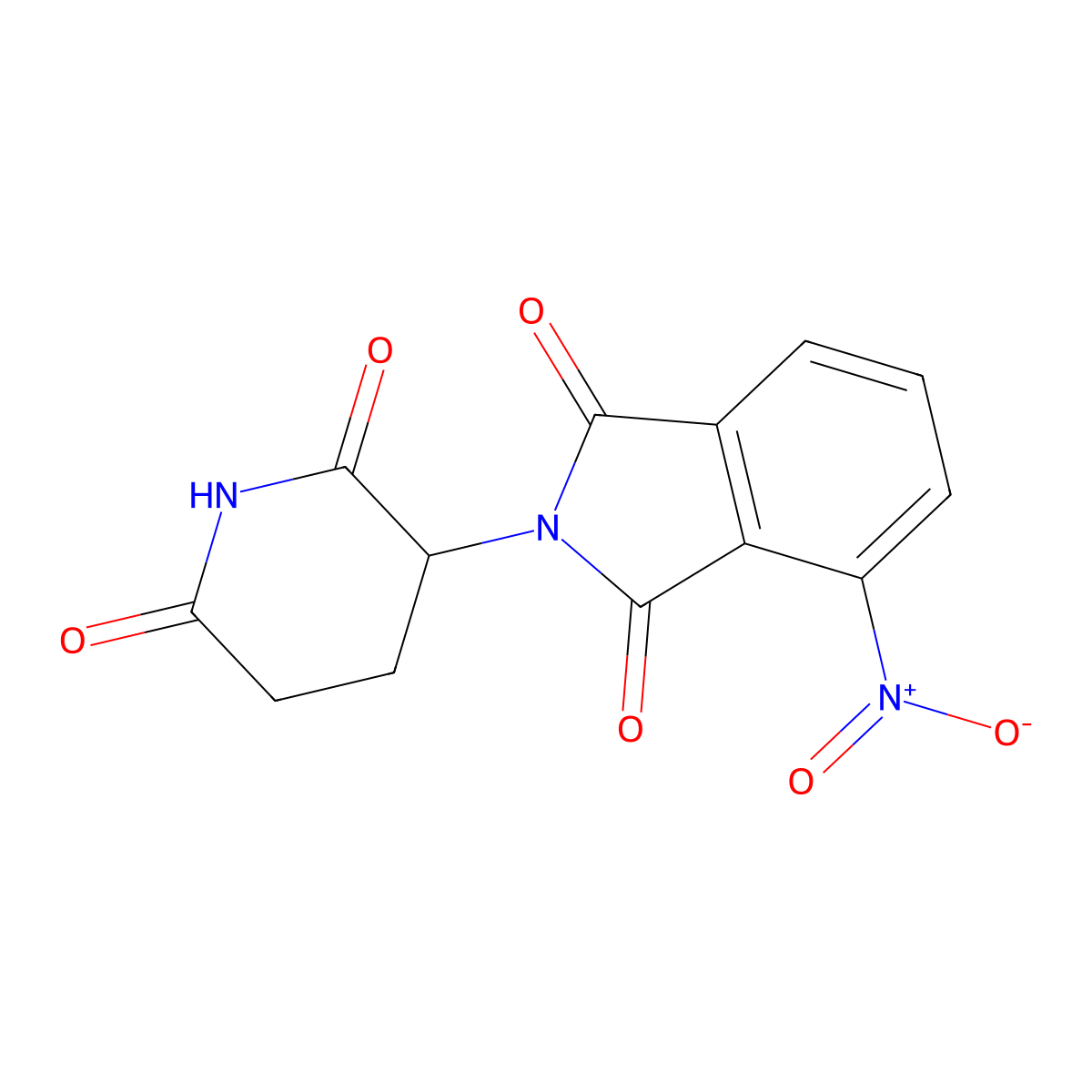 4-Nitrothalidomide molecular structure, CAS 19171-18-7