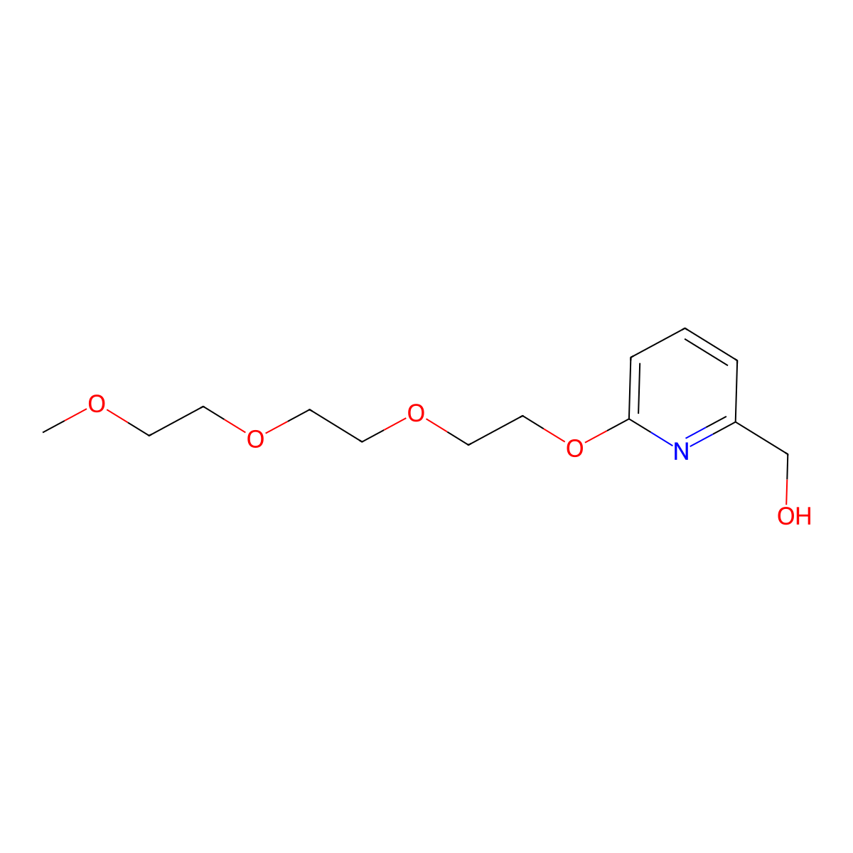 (6-(2-(2-(2-Methoxyethoxy)ethoxy)ethoxy)pyridin-2-yl)methanol molecular structure, CAS 1917134-67-8