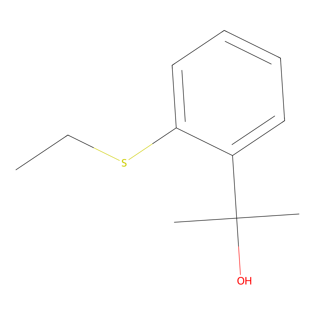 2-[2-(Ethylthio)phenyl]-2-propanol molecular structure, CAS 191719-87-6