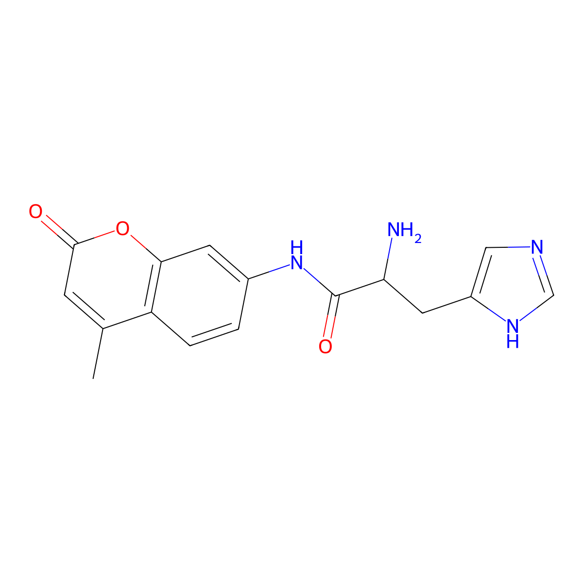 L-Histidine 7-amido-4-methylcoumarin molecular structure, CAS 191723-64-5