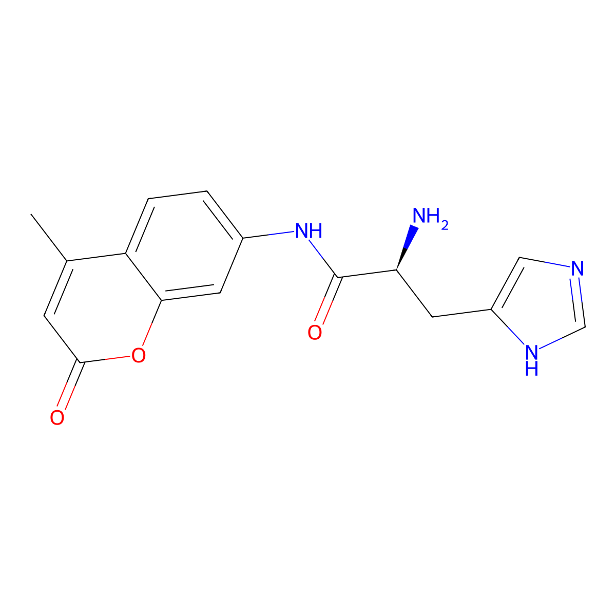 L-Histidine 7-amido-4-methylcoumarin molecular structure, CAS 191723-64-5