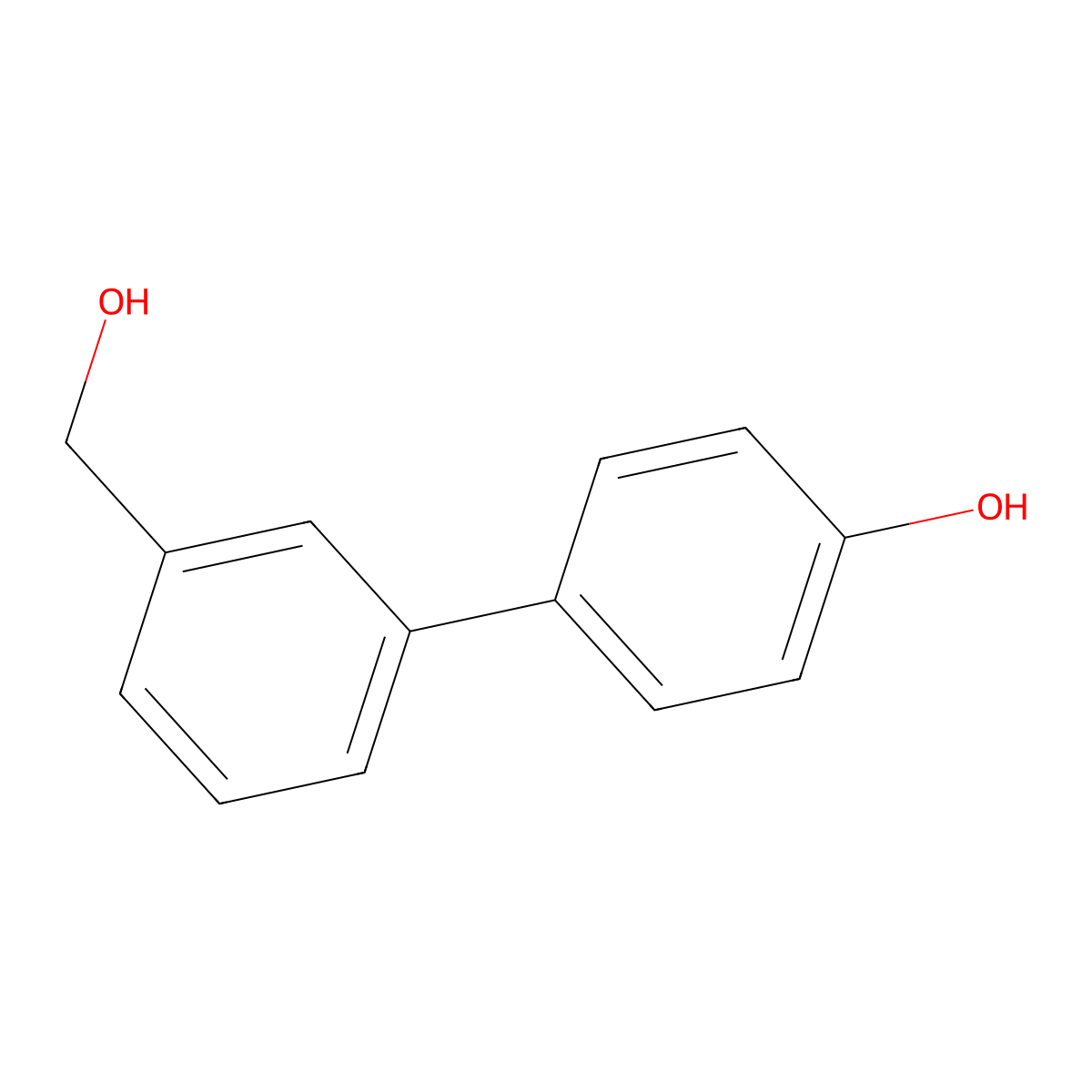 4-(3-Hydroxymethylphenyl)phenol molecular structure, CAS 191724-10-4