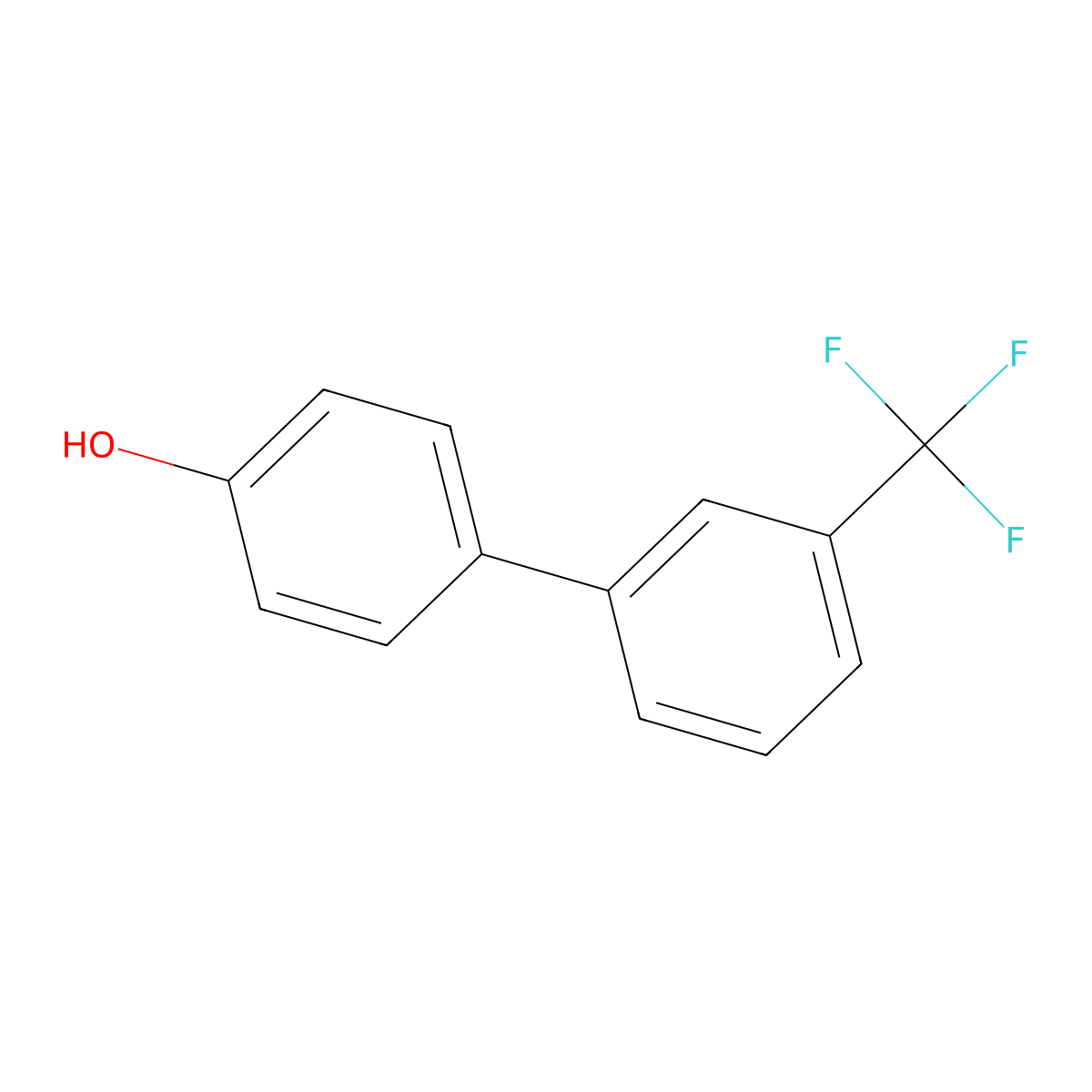 4-(3-Trifluoromethylphenyl)phenol molecular structure, CAS 191724-12-6