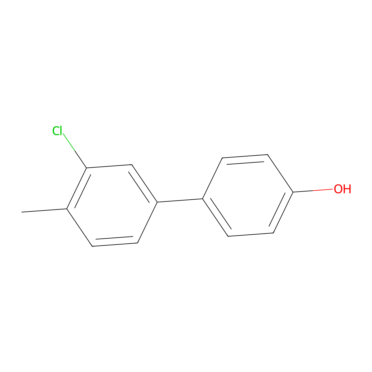 4-(3-Chloro-4-methylphenyl)phenol molecular structure, CAS 191724-14-8