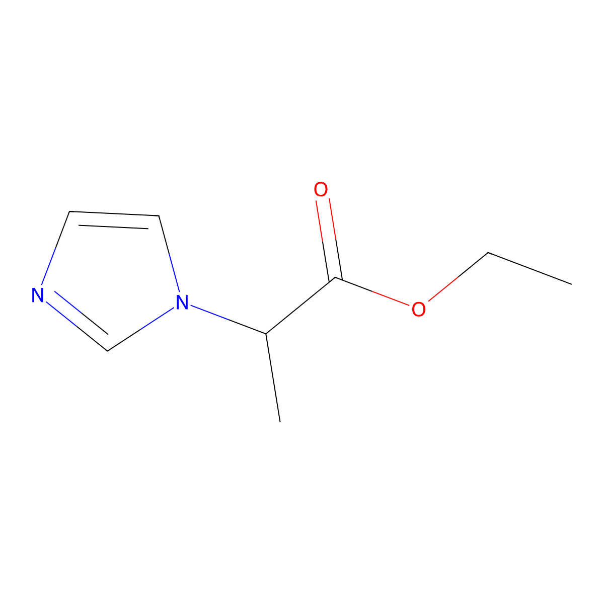ethyl 2-(1H-imidazol-1-yl)propanoate molecular structure, CAS 191725-71-0