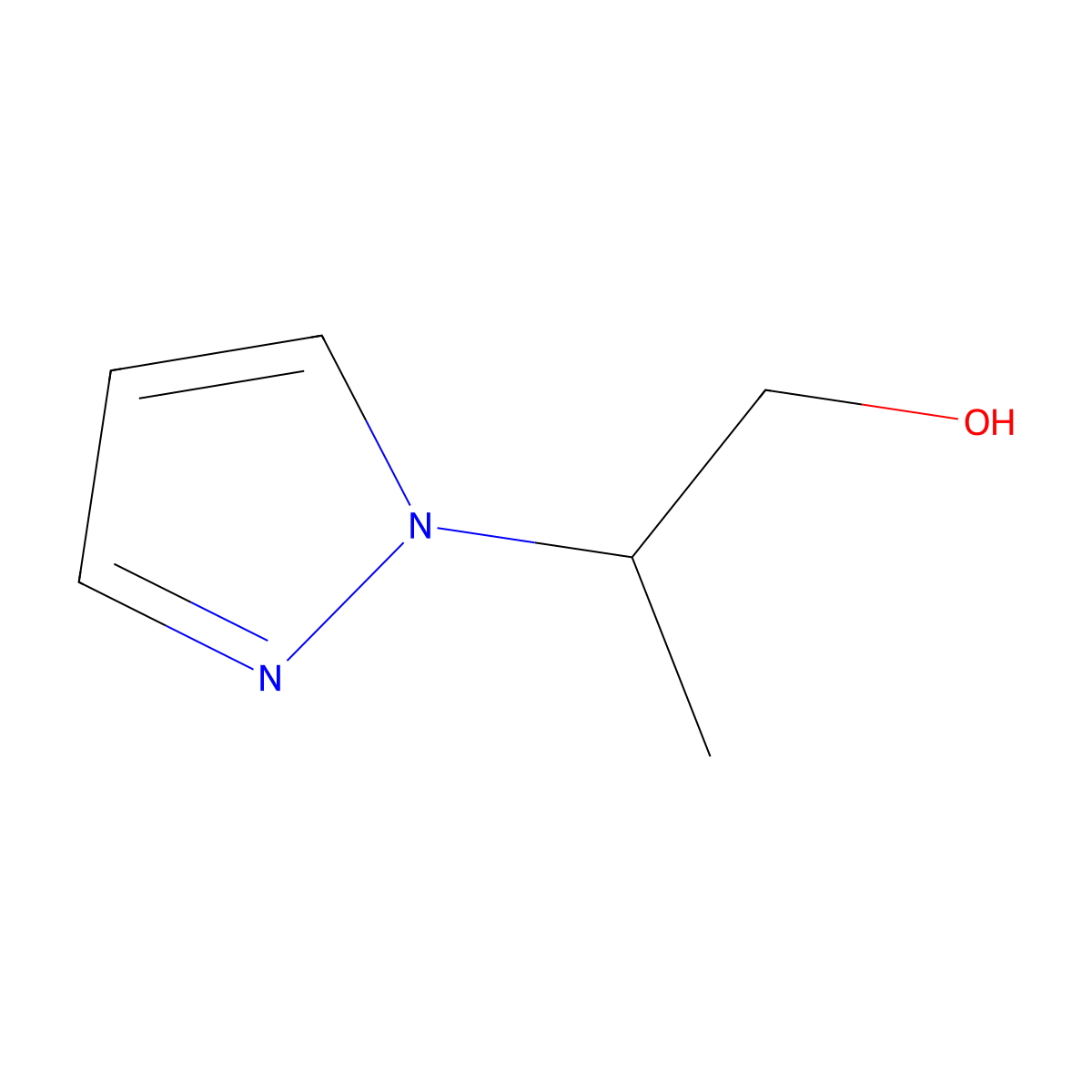 2-(1H-Pyrazol-1-yl)propan-1-ol molecular structure, CAS 191725-73-2