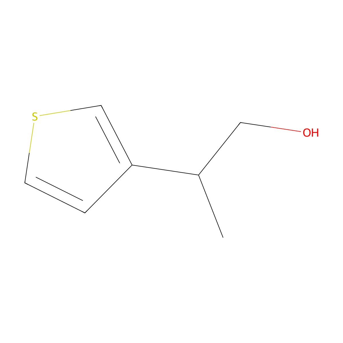 2-(Thiophen-3-yl)propan-1-ol molecular structure, CAS 191725-80-1