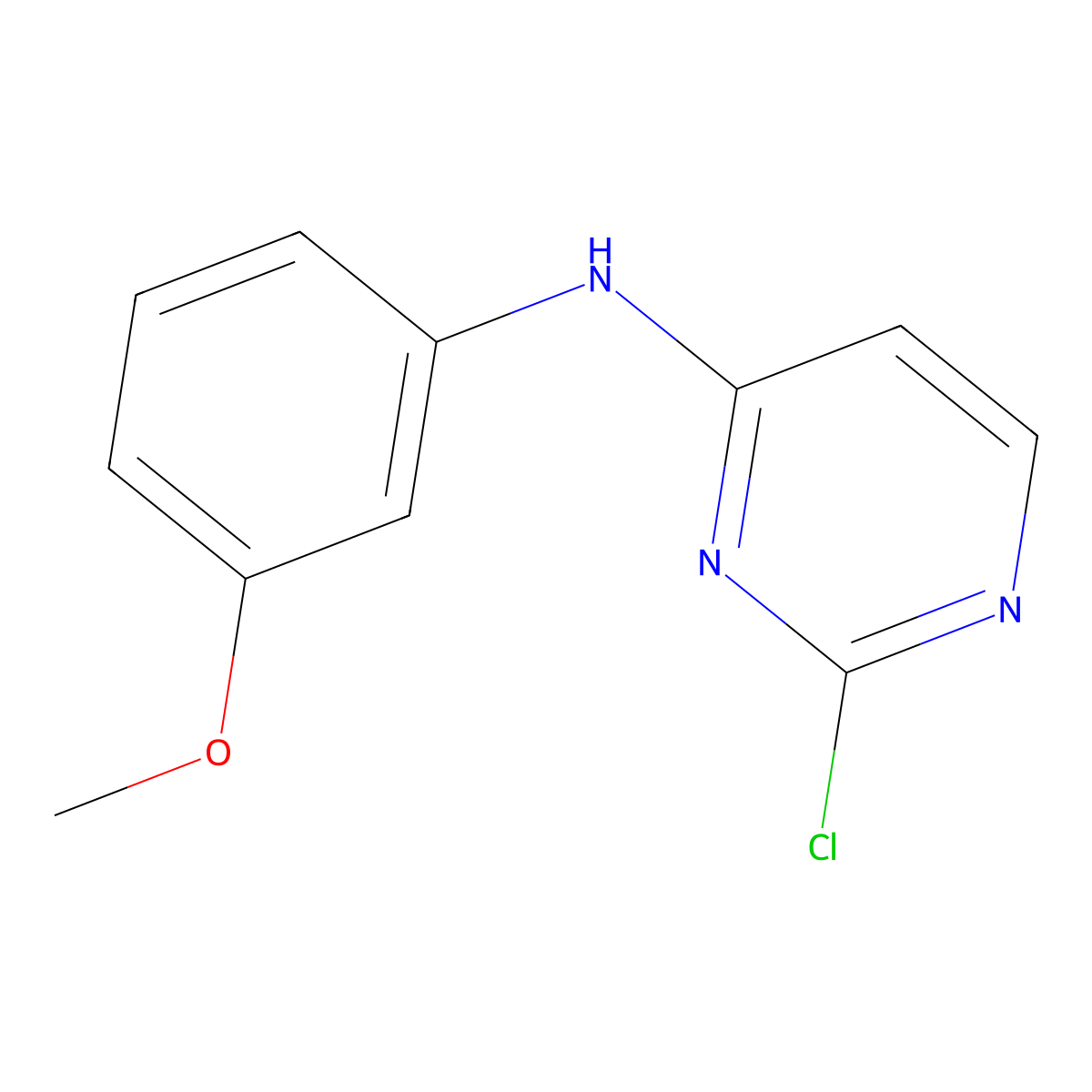 2-Chloro-N-(3-methoxyphenyl)pyrimidin-4-amine molecular structure, CAS 191728-86-6