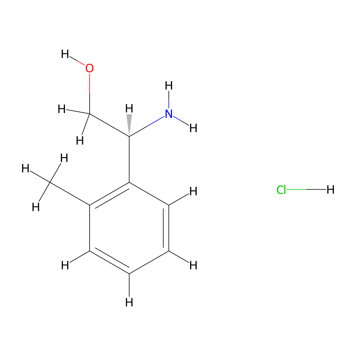 (S)-2-Amino-2-(o-tolyl)ethan-1-ol hydrochloride molecular structure, CAS 1917283-73-8