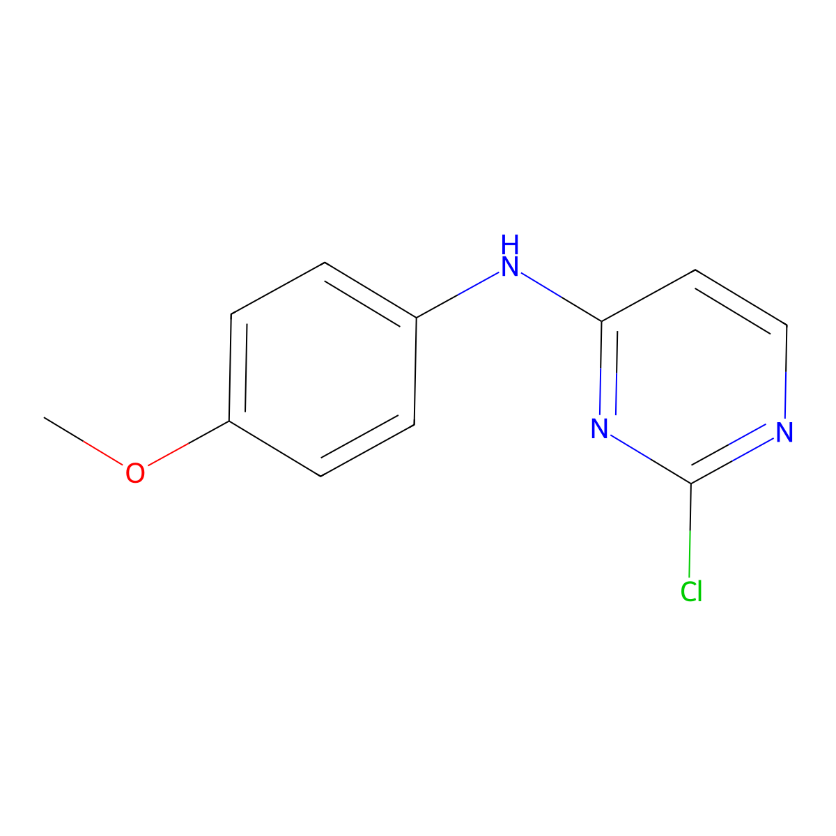 2-Chloro-N-(4-methoxyphenyl)pyrimidin-4-amine molecular structure, CAS 191729-02-9