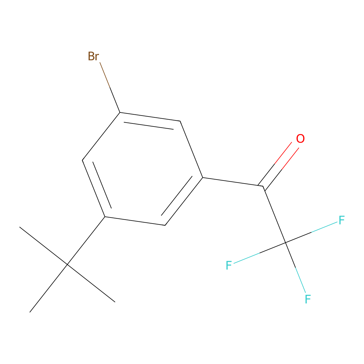 1-(3-Bromo-5-(tert-butyl)phenyl)-2,2,2-trifluoroethanone molecular structure, CAS 1917292-41-1