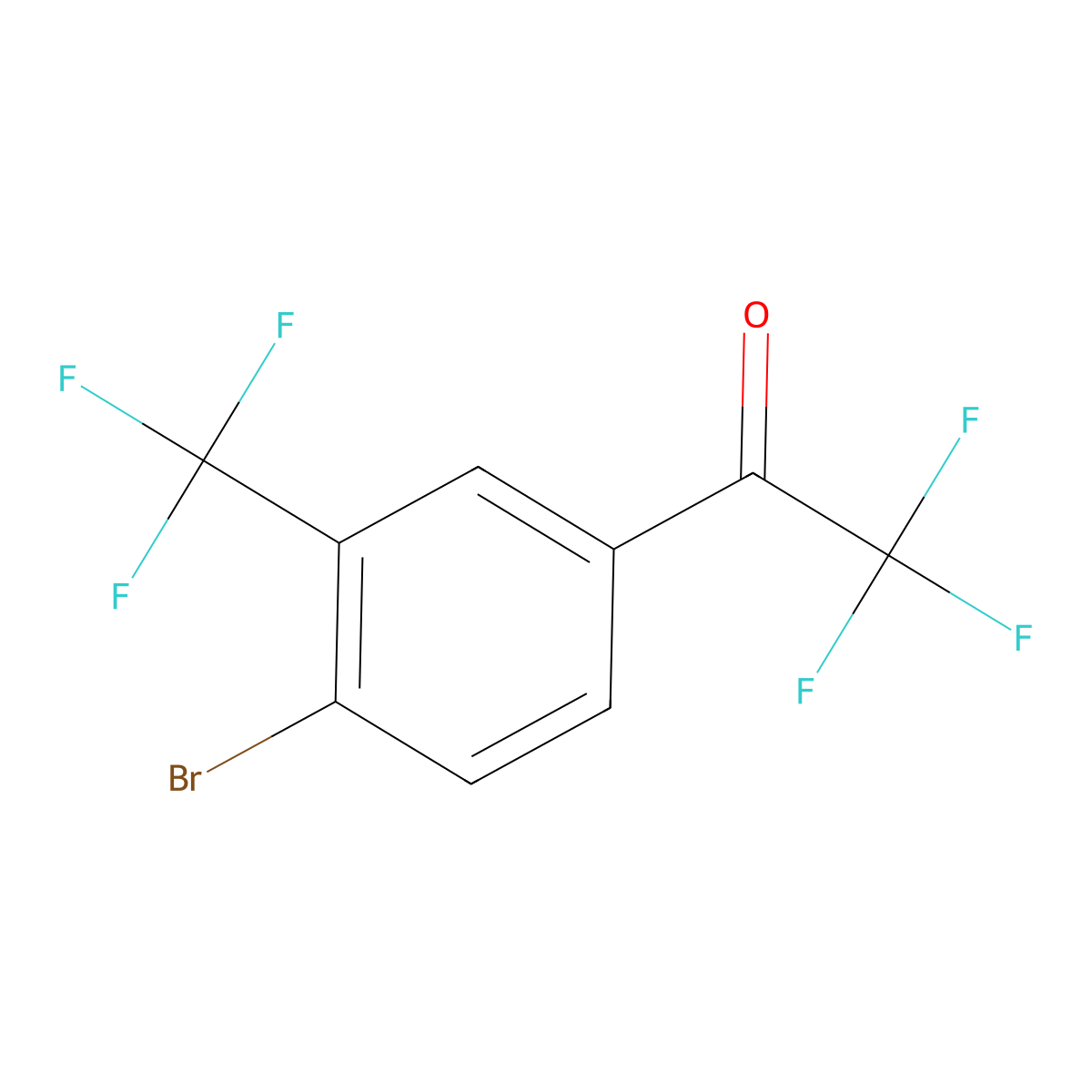 1-(4-Bromo-3-(trifluoromethyl)phenyl)-2,2,2-trifluoroethanone molecular structure, CAS 1917292-49-9