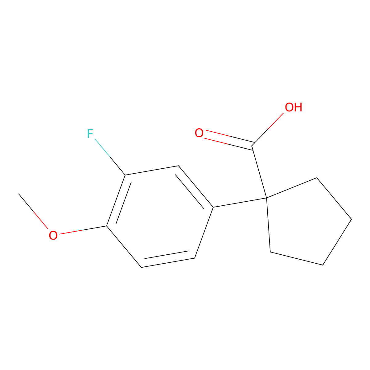 1-(3-Fluoro-4-methoxyphenyl)cyclopentanecarboxylic Acid molecular structure, CAS 1917295-33-0