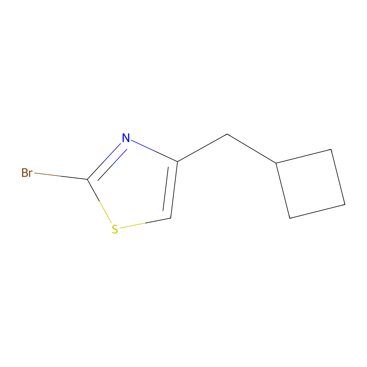 2-Bromo-4-(cyclobutylmethyl)thiazole molecular structure, CAS 1917297-40-5