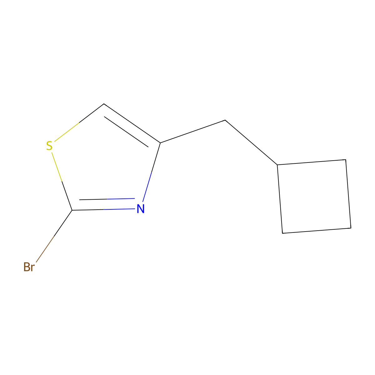 2-Bromo-4-(cyclobutylmethyl)thiazole molecular structure, CAS 1917297-40-5