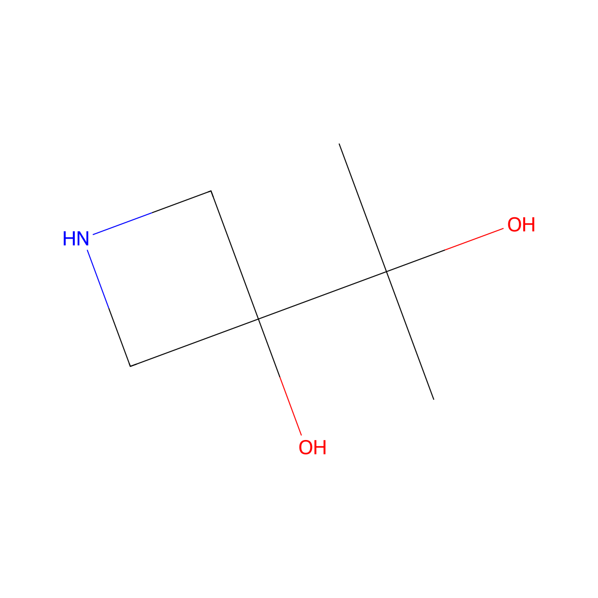 3-(2-Hydroxypropan-2-yl)azetidin-3-ol molecular structure, CAS 1917307-31-3
