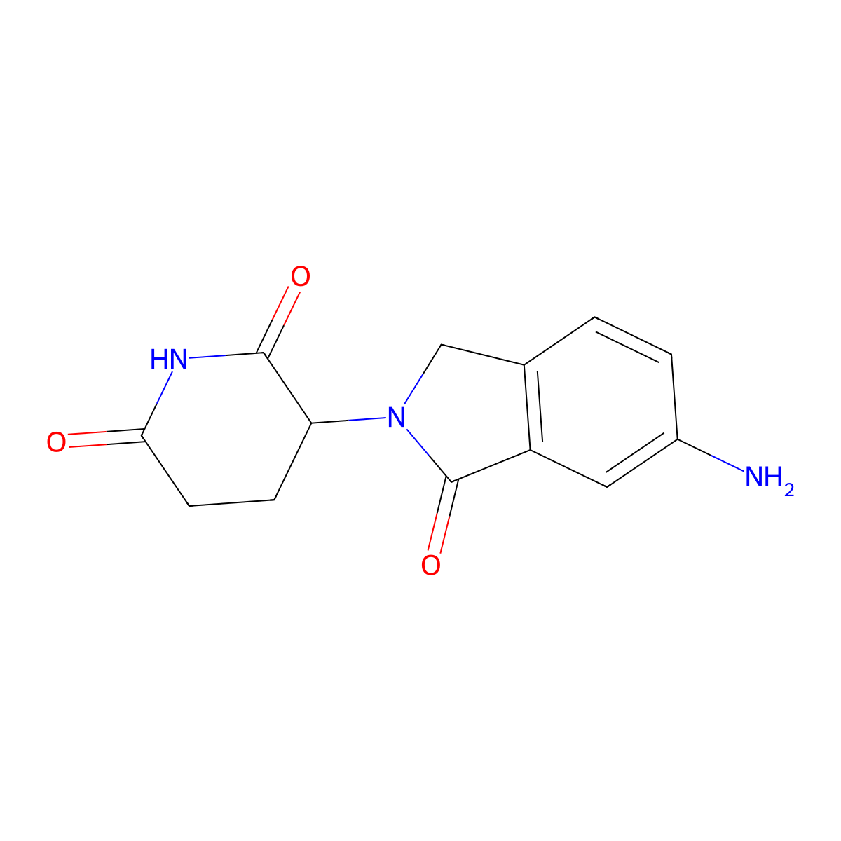 3-(6-amino-1-oxo-2,3-dihydro-1H-isoindol-2-yl)piperidine-2,6-dione molecular structure, CAS 191732-74-8