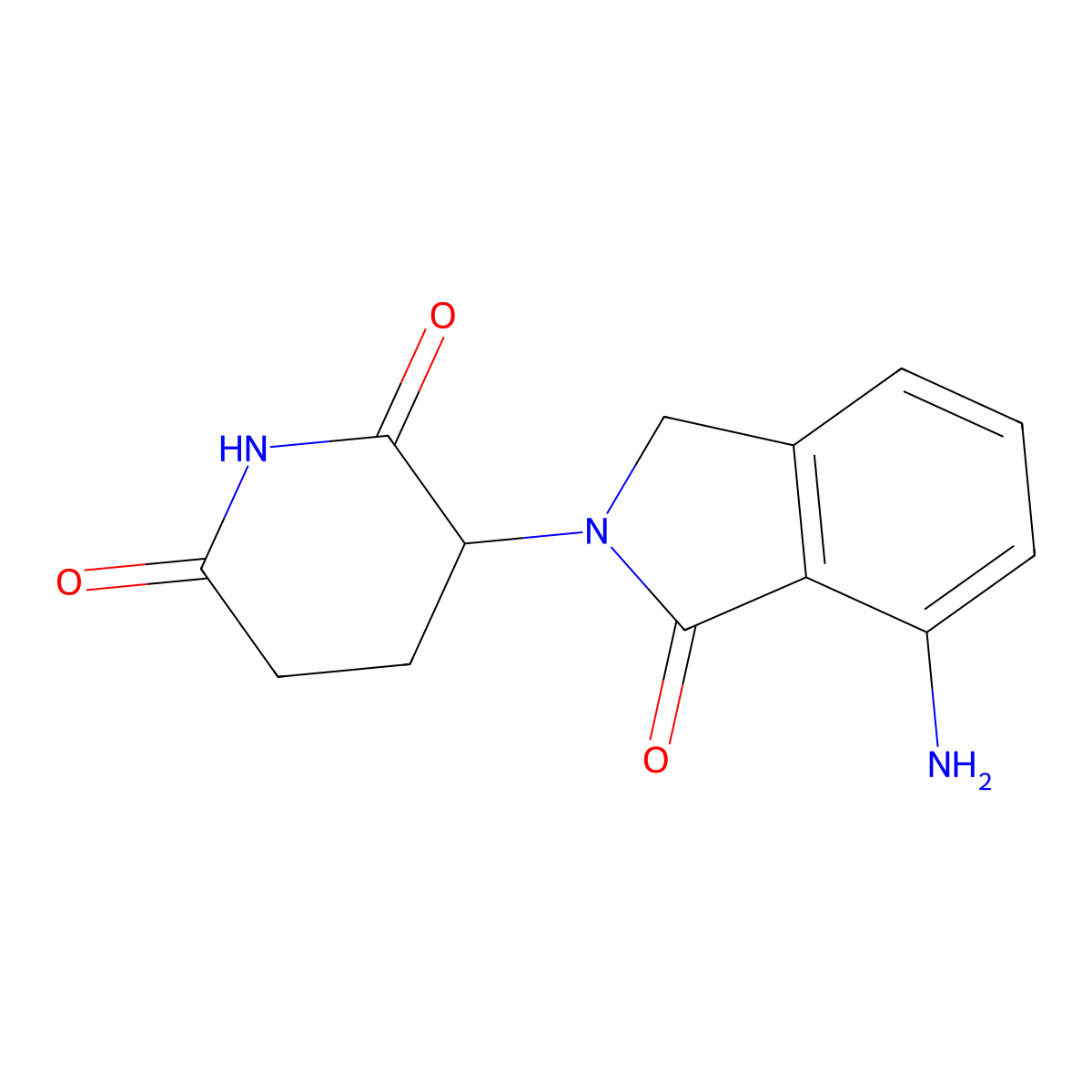3-(7-Amino-1,3-dihydro-1-oxo-2H-isoindol-2-yl)-2,6-piperidinedione molecular structure, CAS 191732-75-9