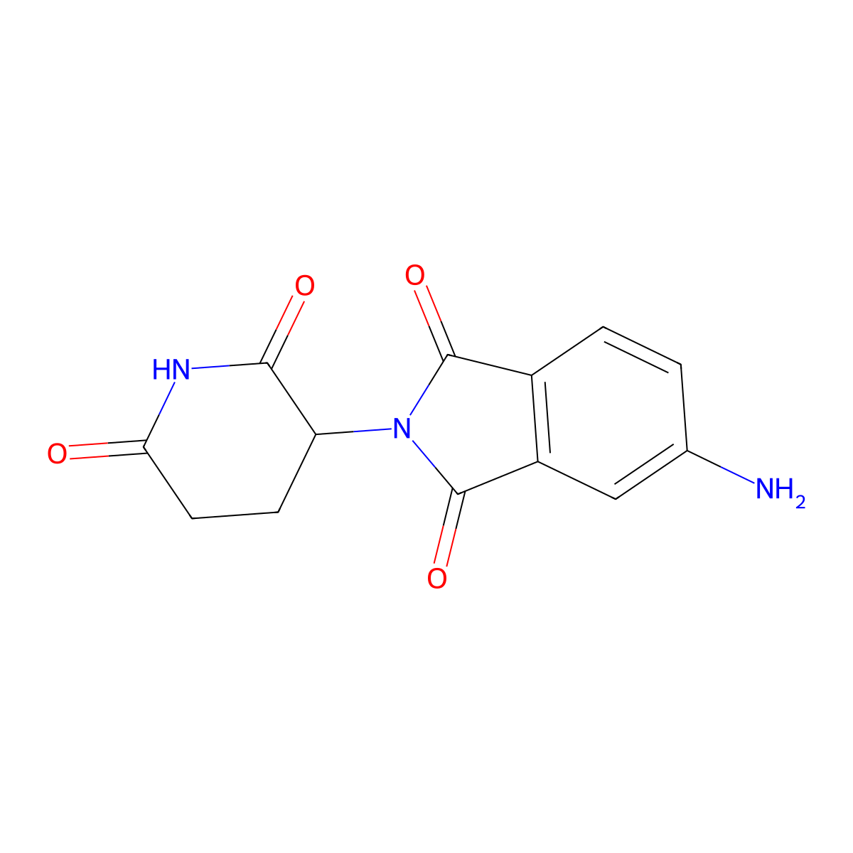 1,3-Dioxo-2-(2,6-dioxopiperidin-3-yl)-5-aminoisoindoline molecular structure, CAS 191732-76-0