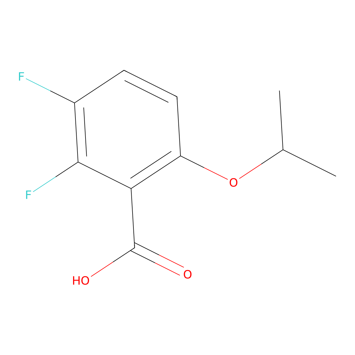 2,3-Difluoro-6-isopropoxybenzoic acid molecular structure, CAS 1917346-66-7