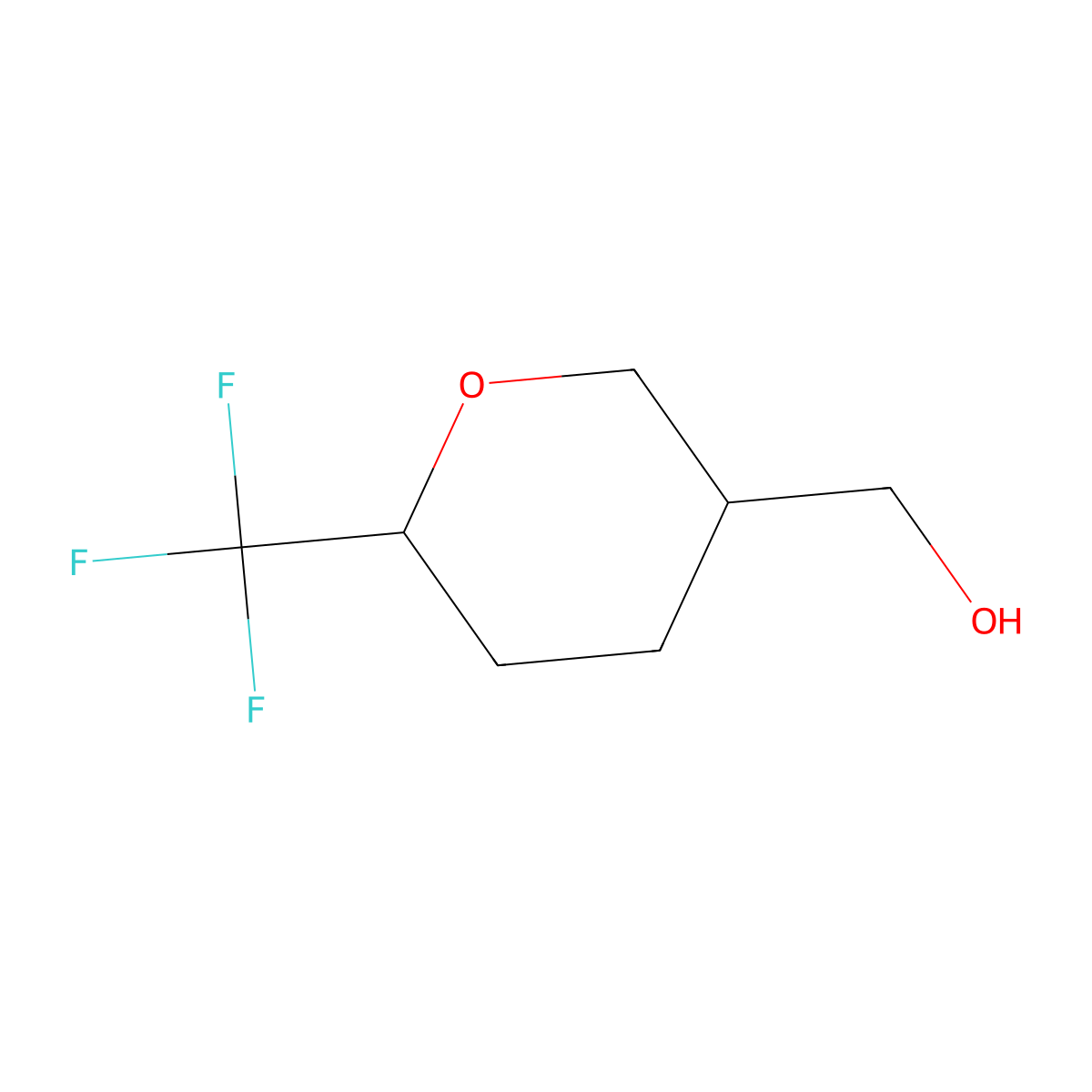 [Cis-6-(trifluoromethyl)oxan-3-yl]methanol molecular structure, CAS 1917356-74-1