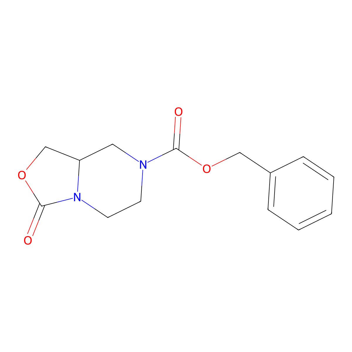 benzyl tetrahydro-3-oxo-1H-oxazolo[3,4-a]pyrazine-7(3H)-carboxylate molecular structure, CAS 191739-39-6