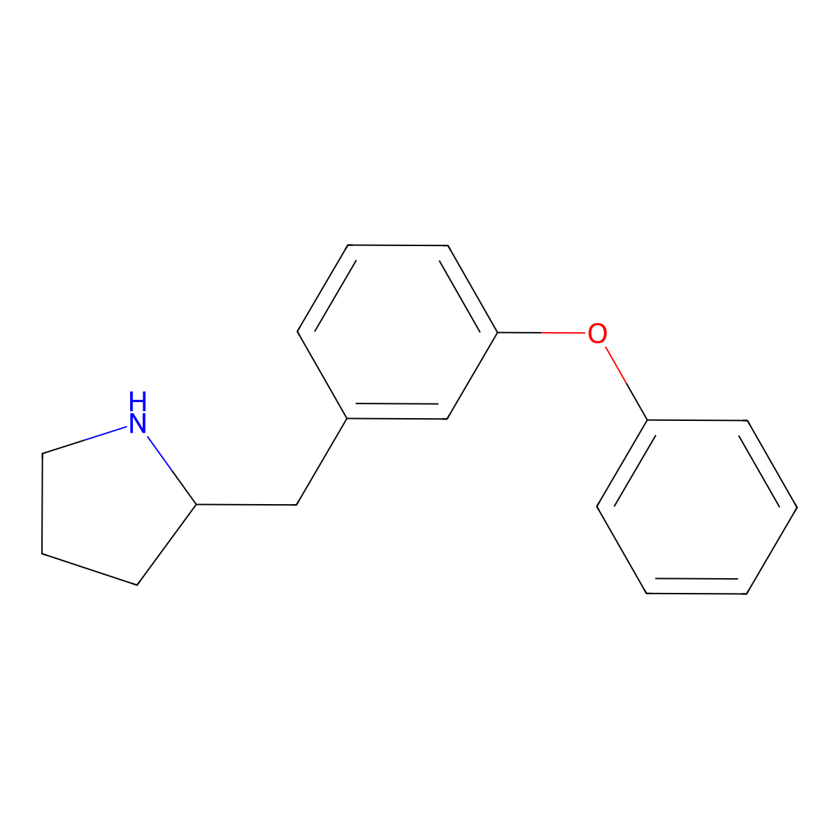 2-[(3-Phenoxyphenyl)methyl]pyrrolidine molecular structure, CAS 1917613-42-3
