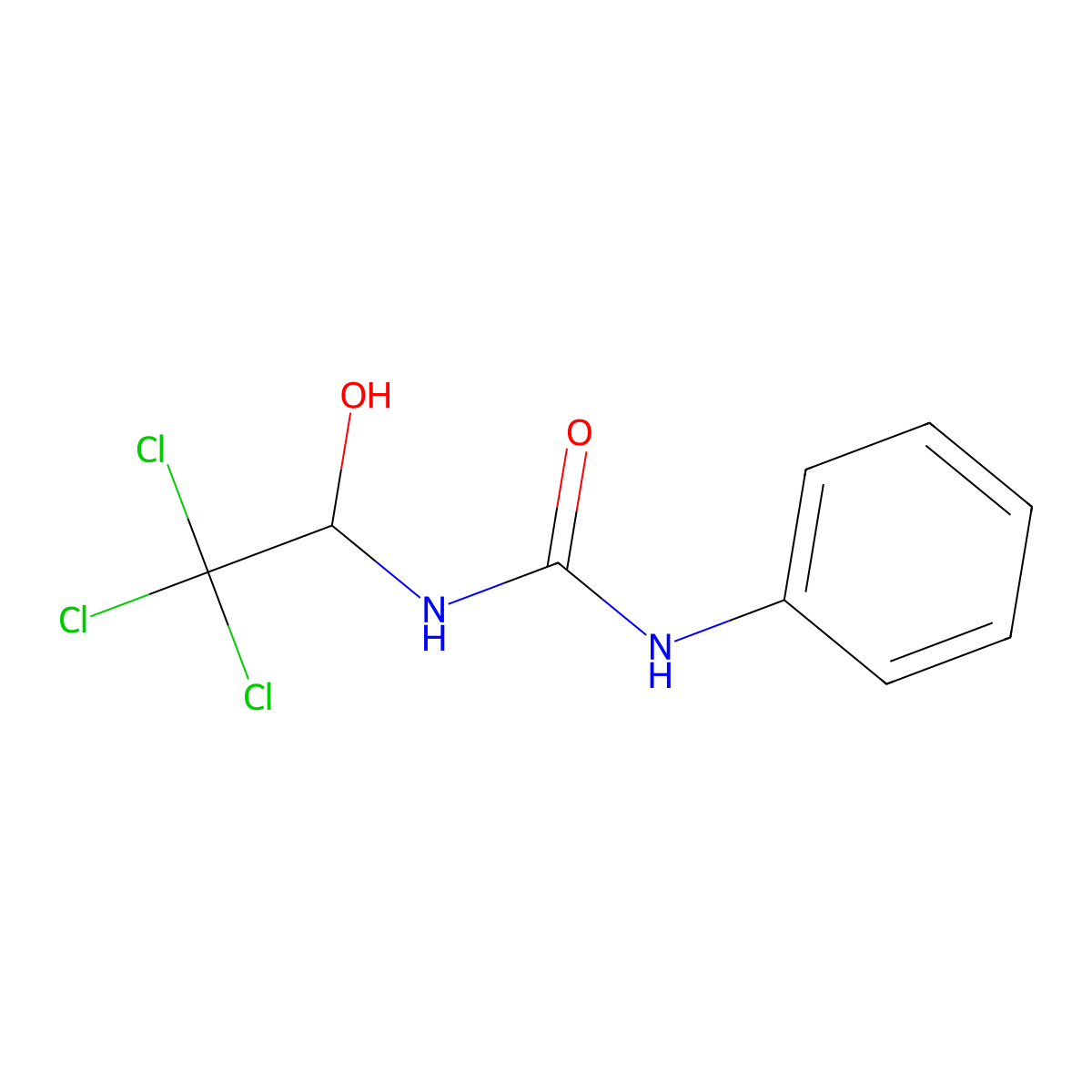 1-Phenyl-3-(2,2,2-trichloro-1-hydroxyethyl)urea molecular structure, CAS 19177-72-1