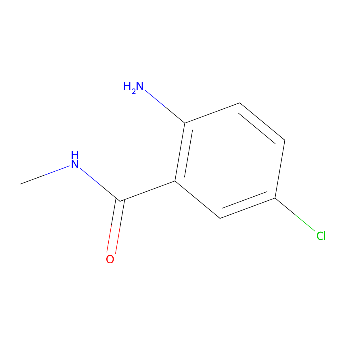 Benzamide, 2-amino-5-chloro-N-methyl- molecular structure, CAS 19178-37-1