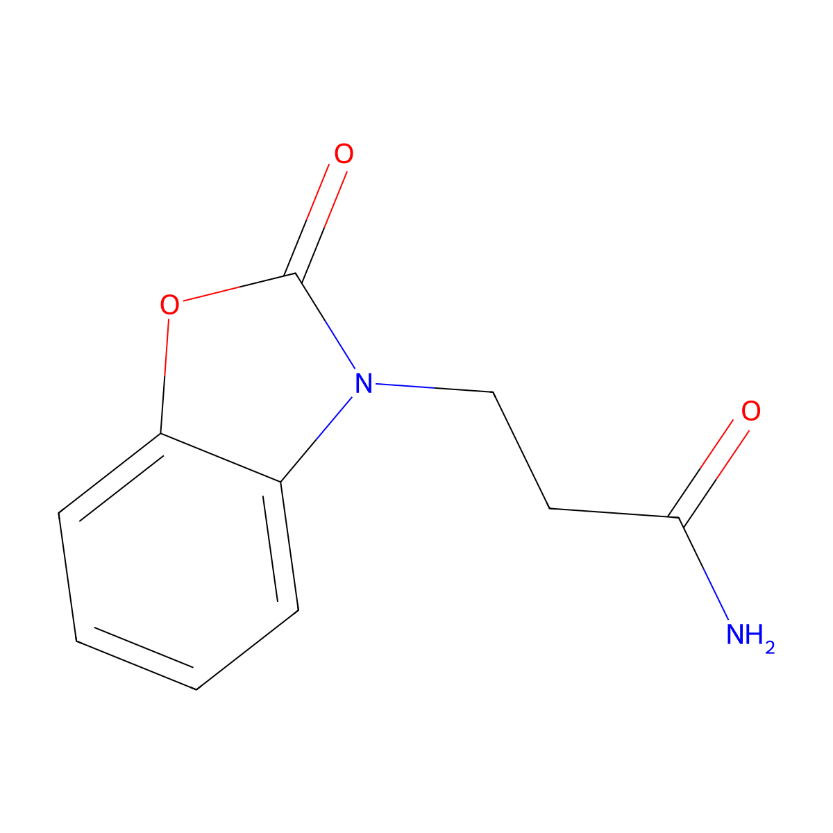 3-(2-oxo-1,3-benzoxazol-3(2H)-yl)propanamide molecular structure, CAS 19178-55-3