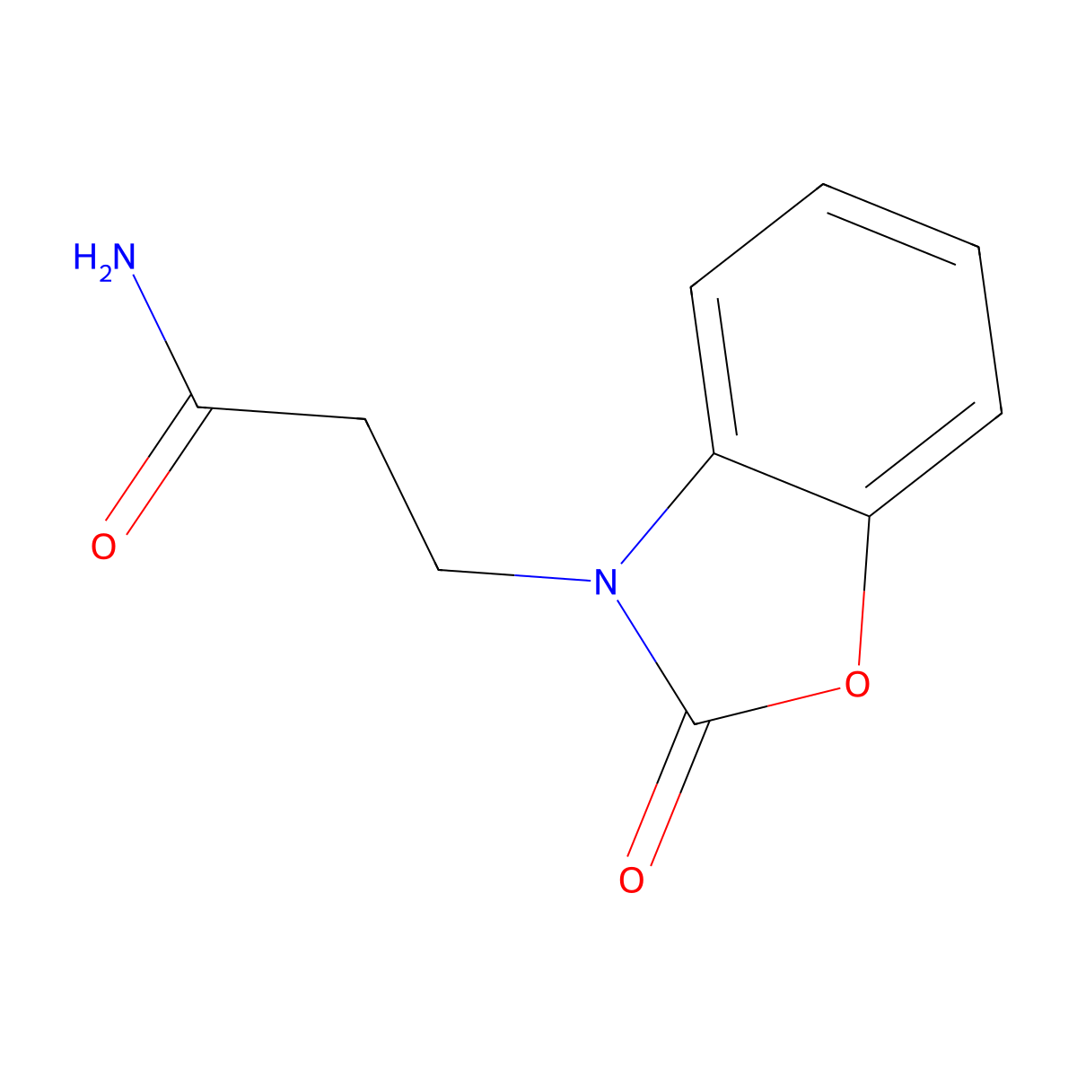 3-(2-oxo-1,3-benzoxazol-3(2H)-yl)propanamide molecular structure, CAS 19178-55-3