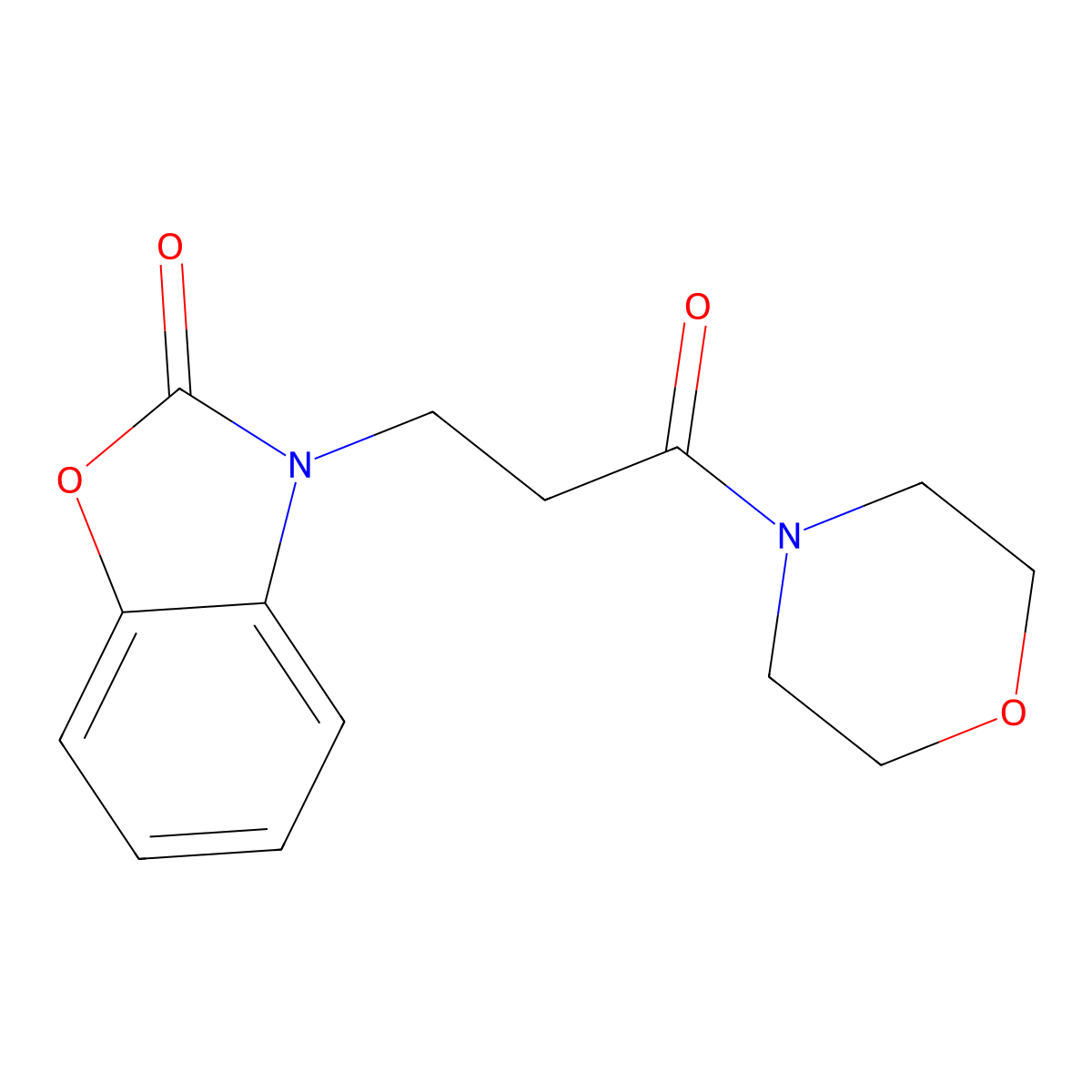 3-(3-morpholin-4-yl-3-oxopropyl)-1,3-benzoxazol-2(3H)-one molecular structure, CAS 19178-56-4