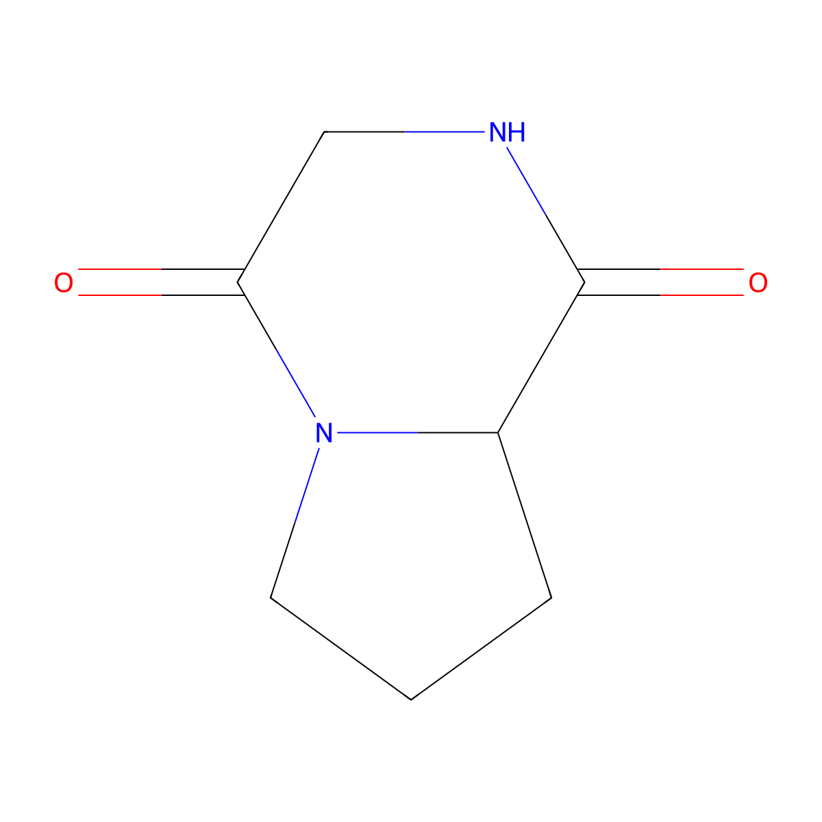 Cyclo(glycylprolyl) molecular structure, CAS 19179-12-5