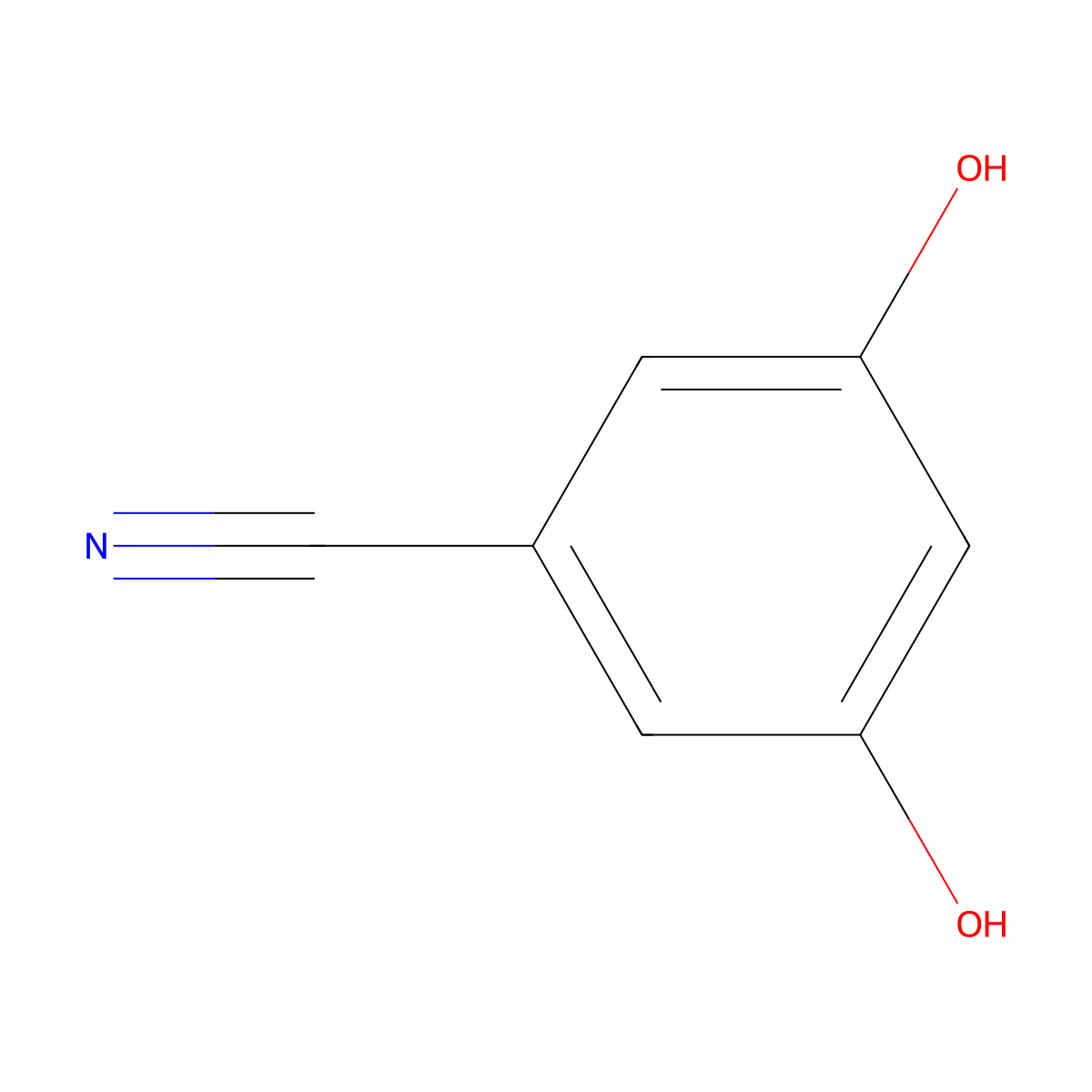 3,5-Dihydroxybenzonitrile molecular structure, CAS 19179-36-3