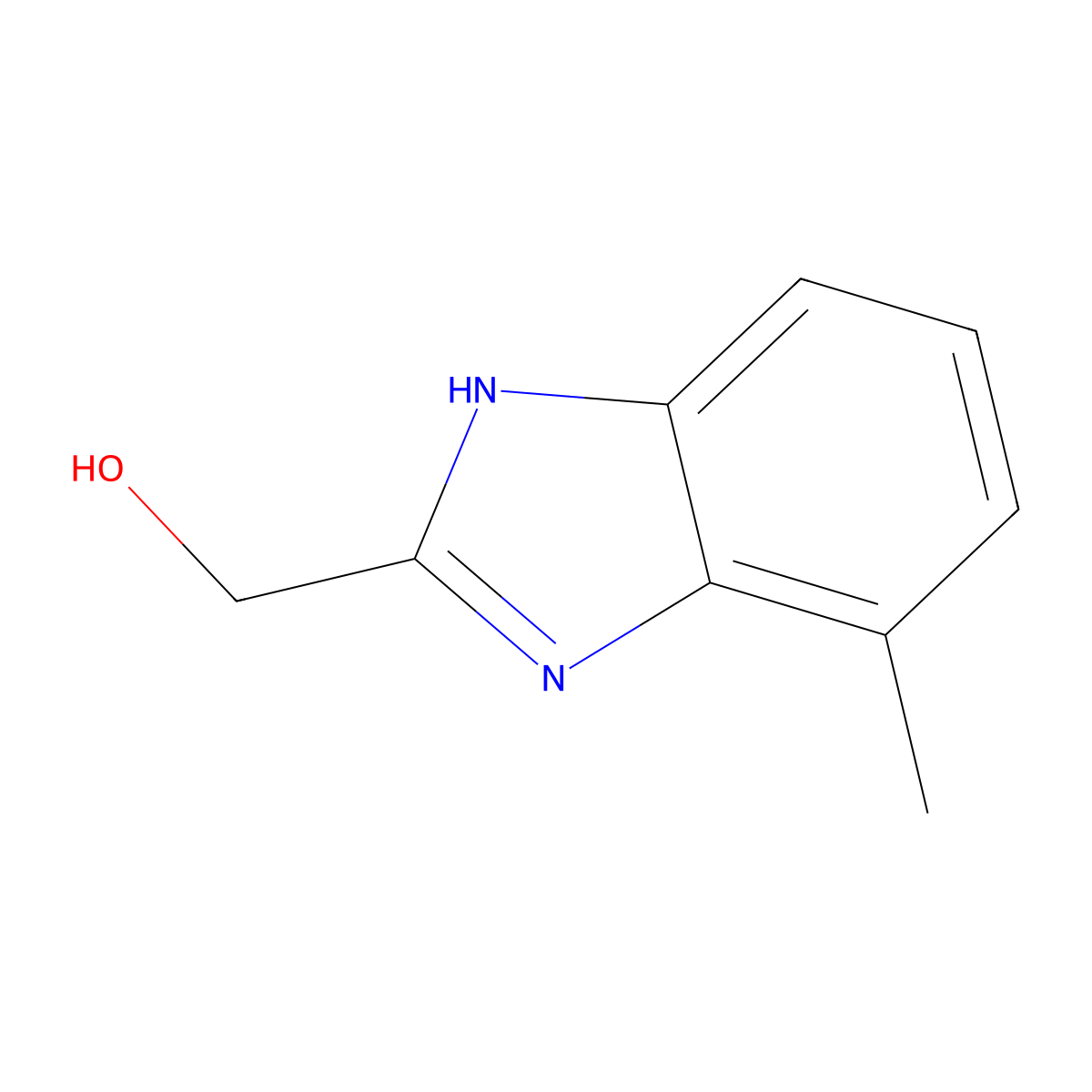 (4-Methyl-1H-benzimidazol-2-yl)methanol molecular structure, CAS 191794-20-4