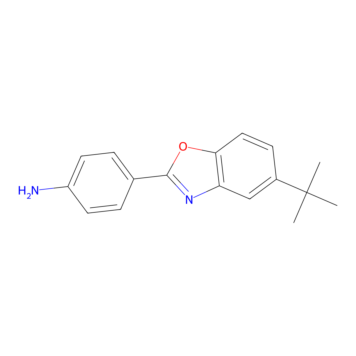 4-(5-Tert-butyl-1,3-benzoxazol-2-yl)aniline molecular structure, CAS 191799-83-4