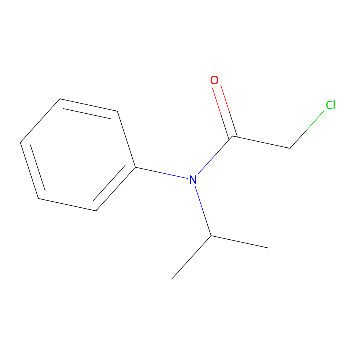 Propachlor molecular structure, CAS 1918-16-7