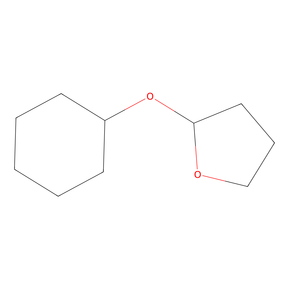 2-(Cyclohexyloxy)tetrahydrofuran molecular structure, CAS 1918-61-2